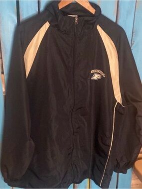 Pro Edge Purdue University Black and Gold windbreaker Jacket size Large
